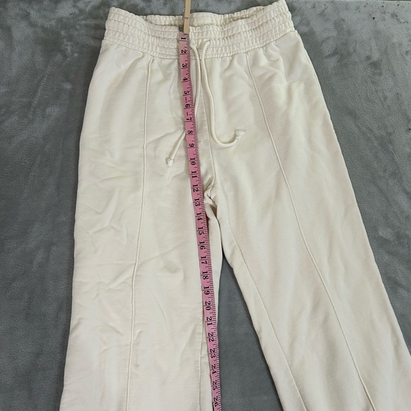Free people cream straight leg drawstring sweater pants - Picture 5 of 9